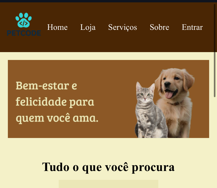 Imagem do Projeto Pet Shop